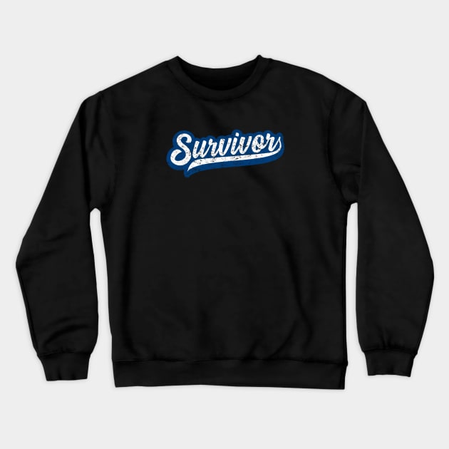 Colon Cancer Survivor - Retro Grunge Style Crewneck Sweatshirt by jpmariano